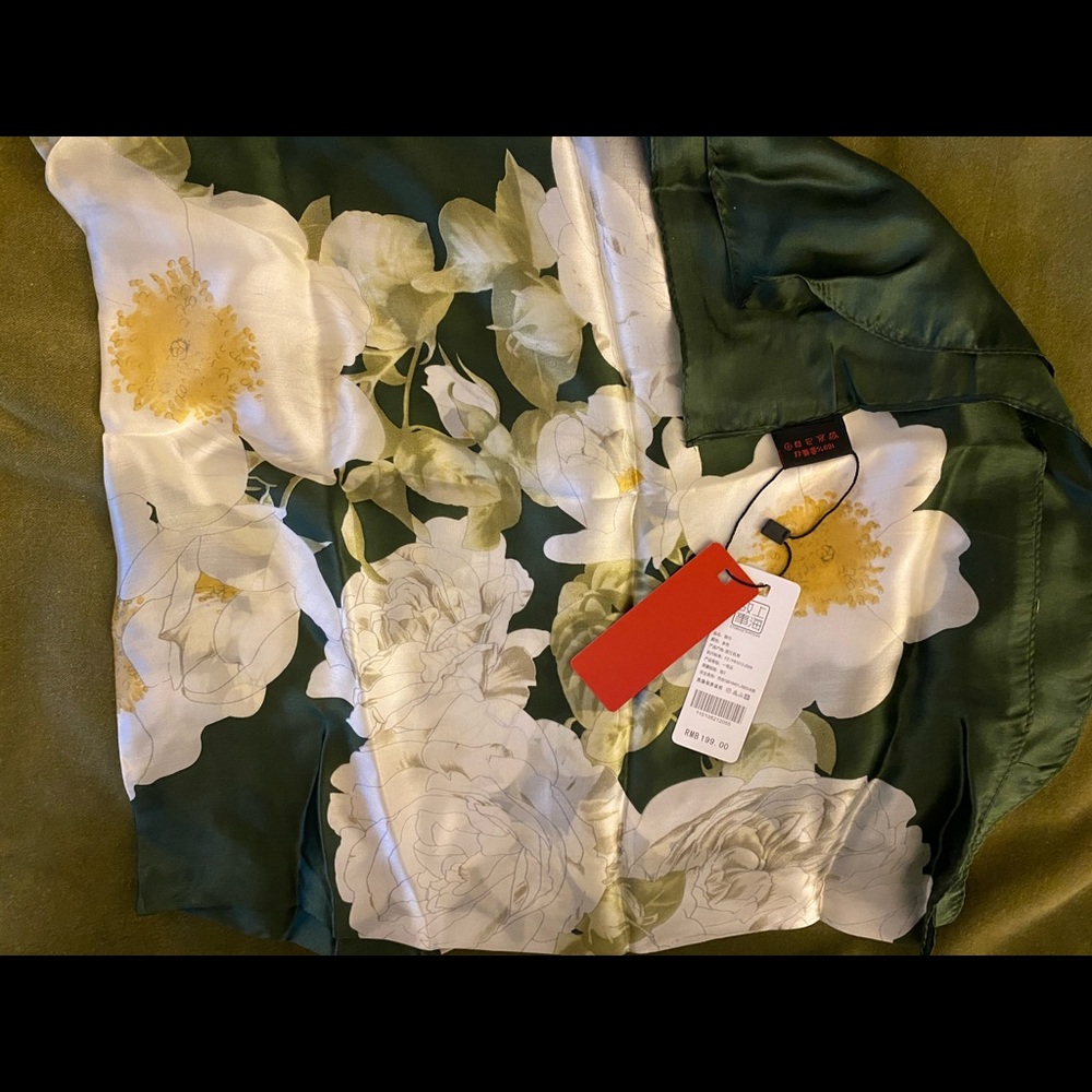 Silk Scarf, measured as 32” x 32”